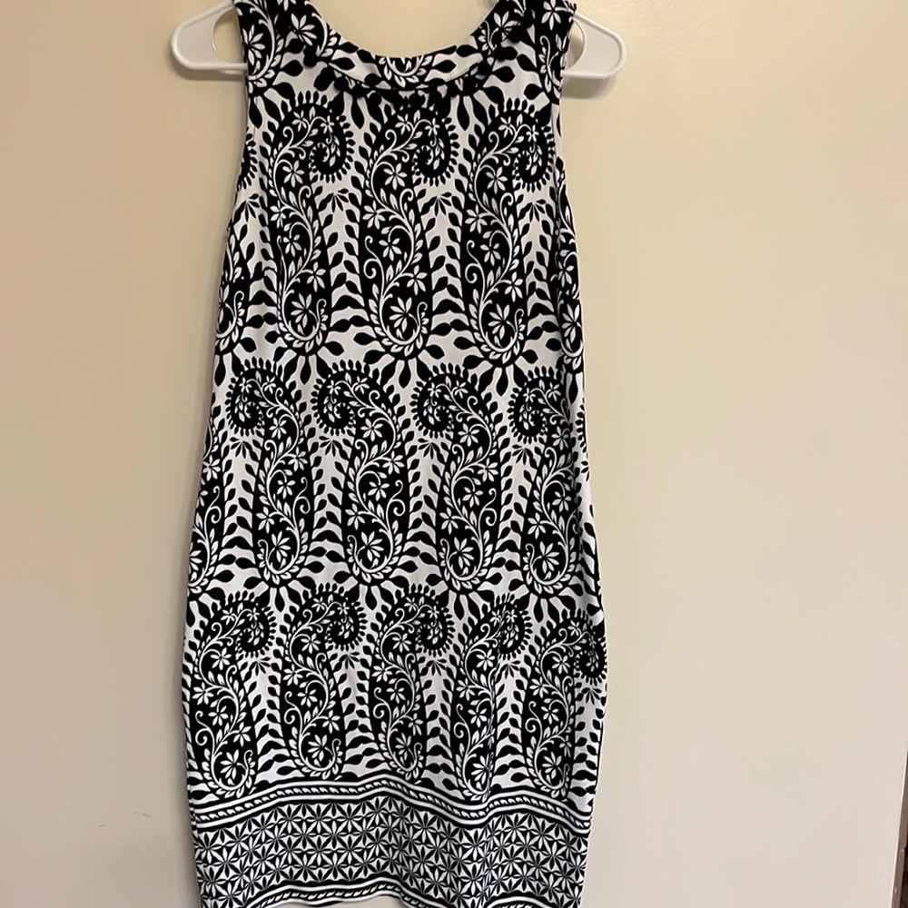 Talbots MP sleeveless paisley dress.
